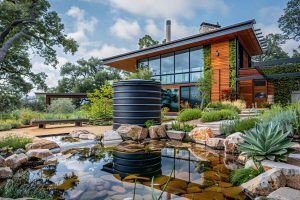 Water Features outside a villa